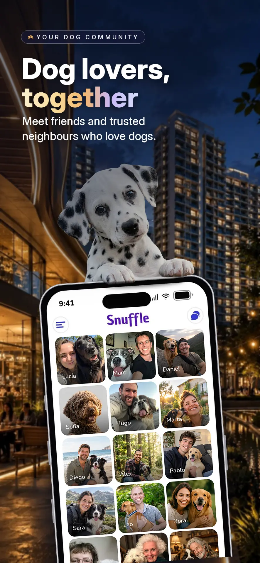Dog lovers, together