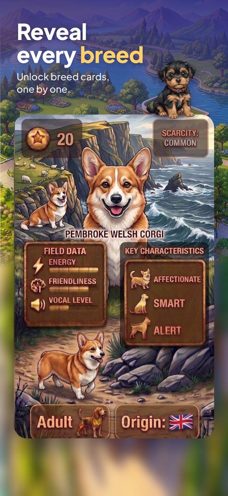 Reveal & collect breed cards