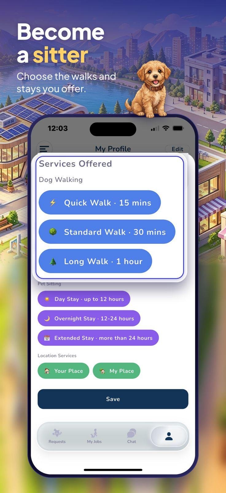 Become a sitter, earn money